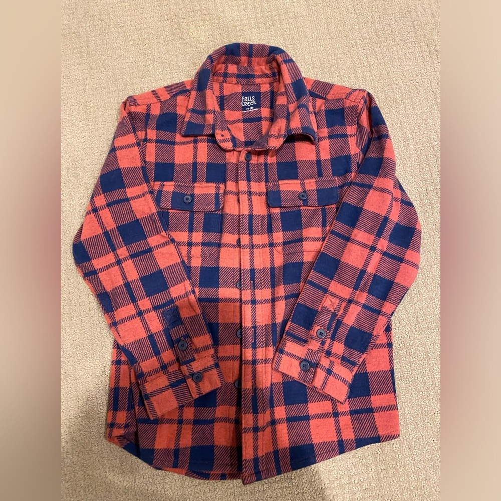 Falls Creek boys flannel button down shirt.